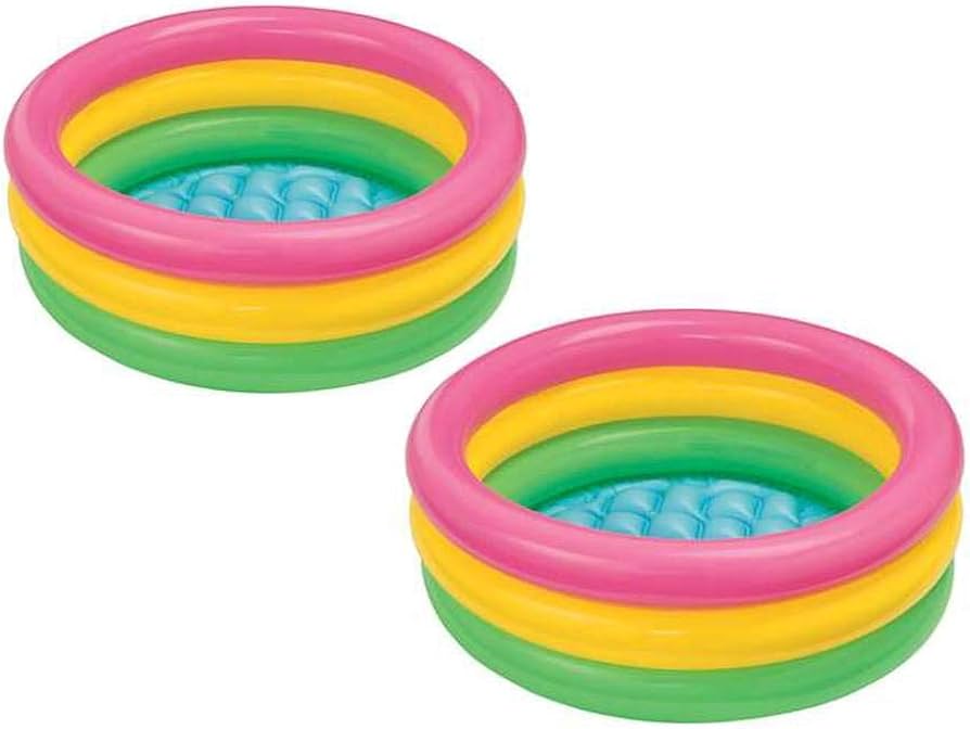 Sunset Glow Rainbow Inflatable Swimming Pool 24" x 8.5"
