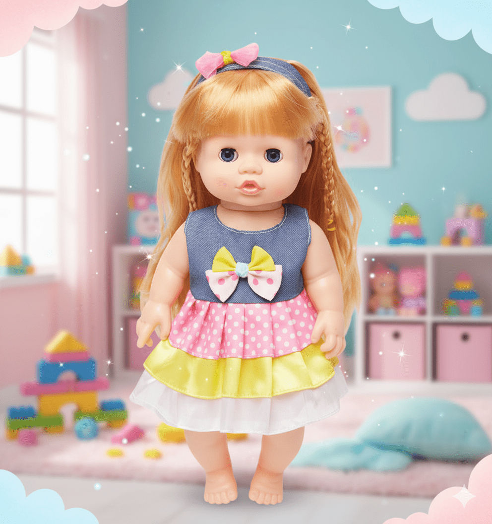 Baby Doll Happy Every Day with Feeding Bottle & Music