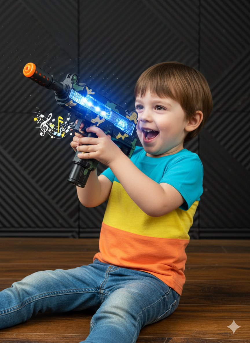 Camouflage Gun with Light and Music
