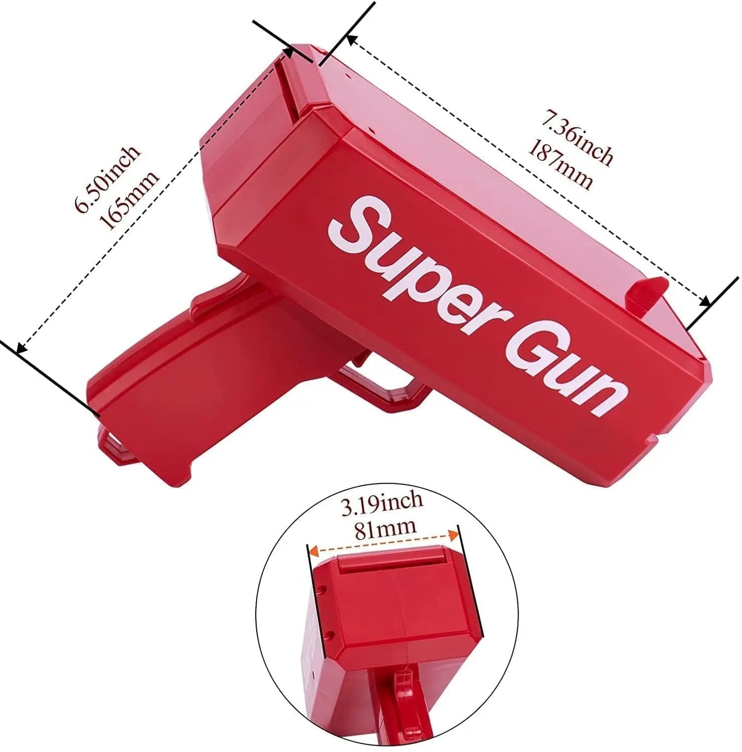 Money Gun Paper Spary Machine Toy