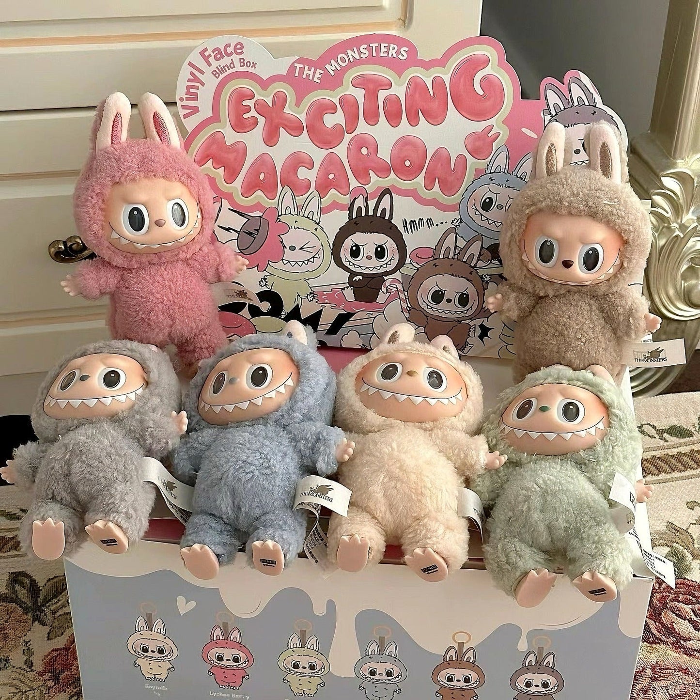 Labubu Macaron Monster Keychain Blind Box (Random Character) - 1 PC
