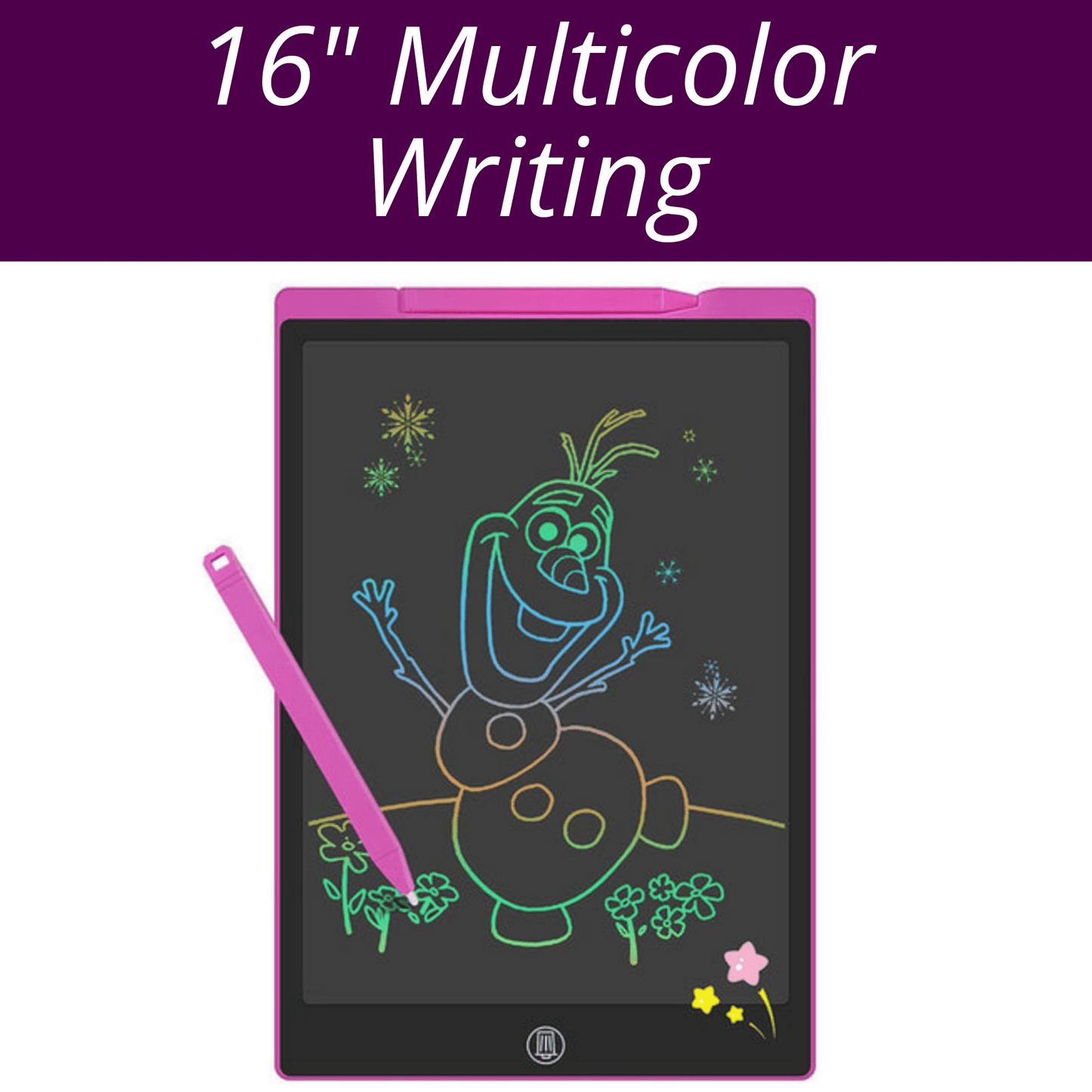 16" LCD Writing Tablet Multicolor Screen Writing Erasable Writing Board
